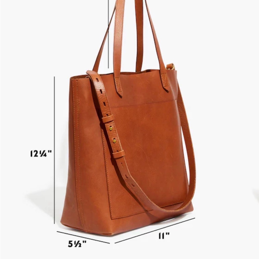 NEW WITH TAGS Madewell The Medium Transport Tote in Black Leather NWT - Picture 3 of 3